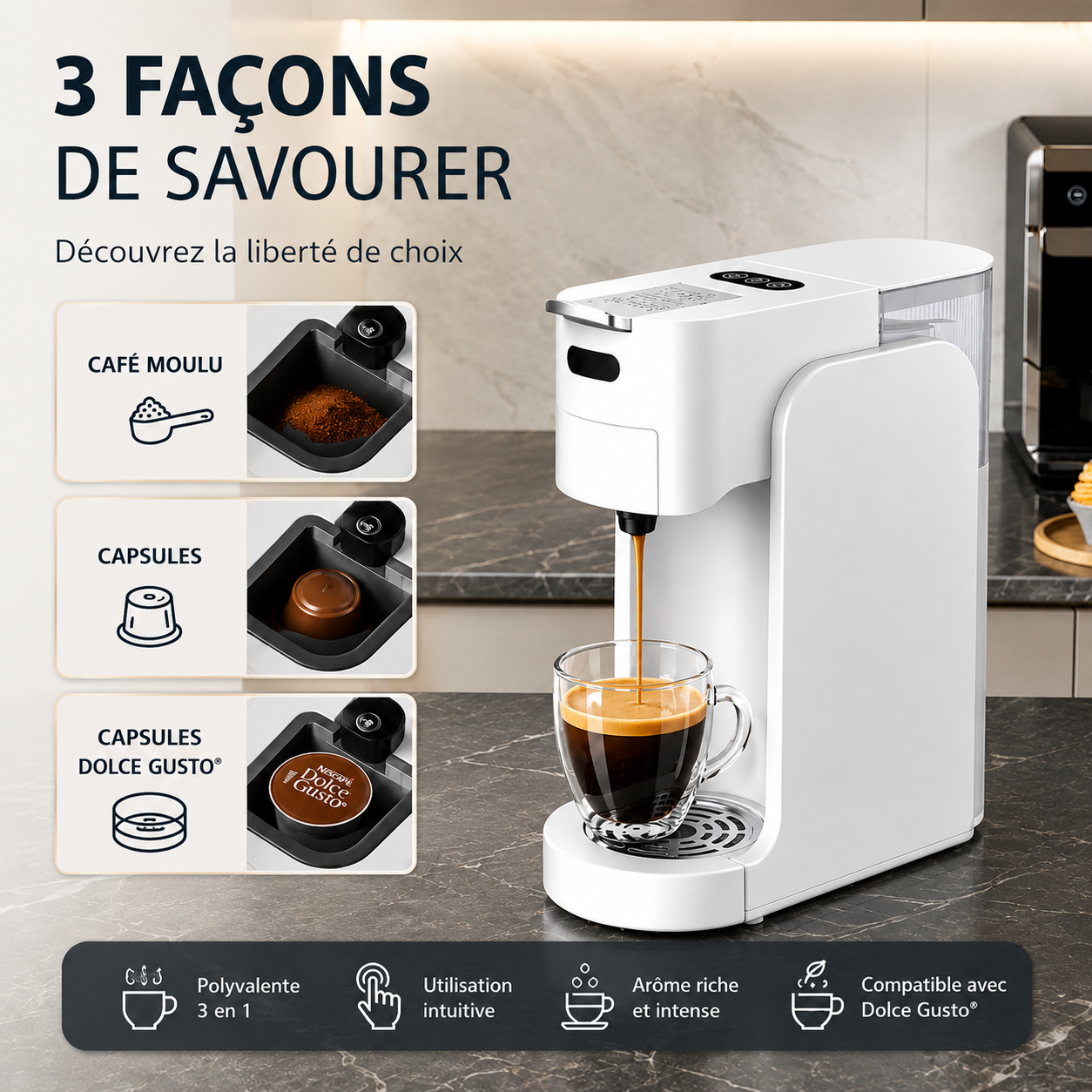 Machine a café expresso Blanche