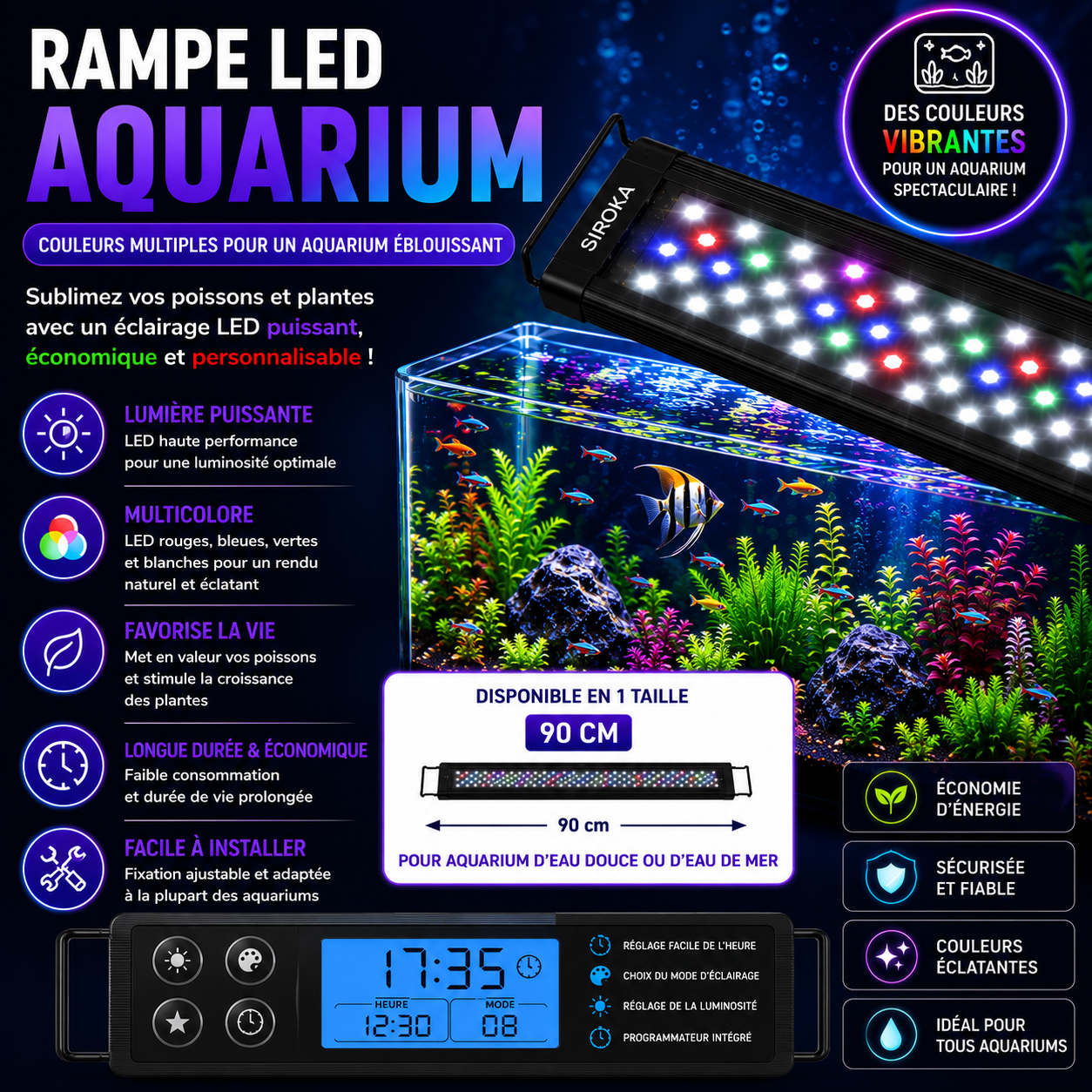 Rampe Led pour aquarium
