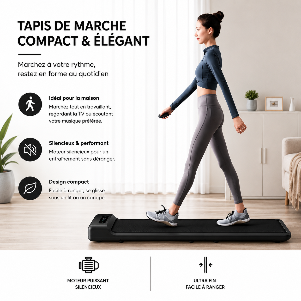 Tapis de marche compact