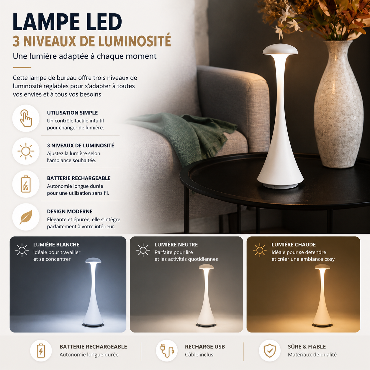 Lampe de table LED Design
