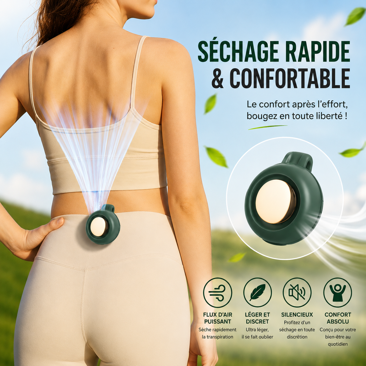 Mini ventilateur de ceinture