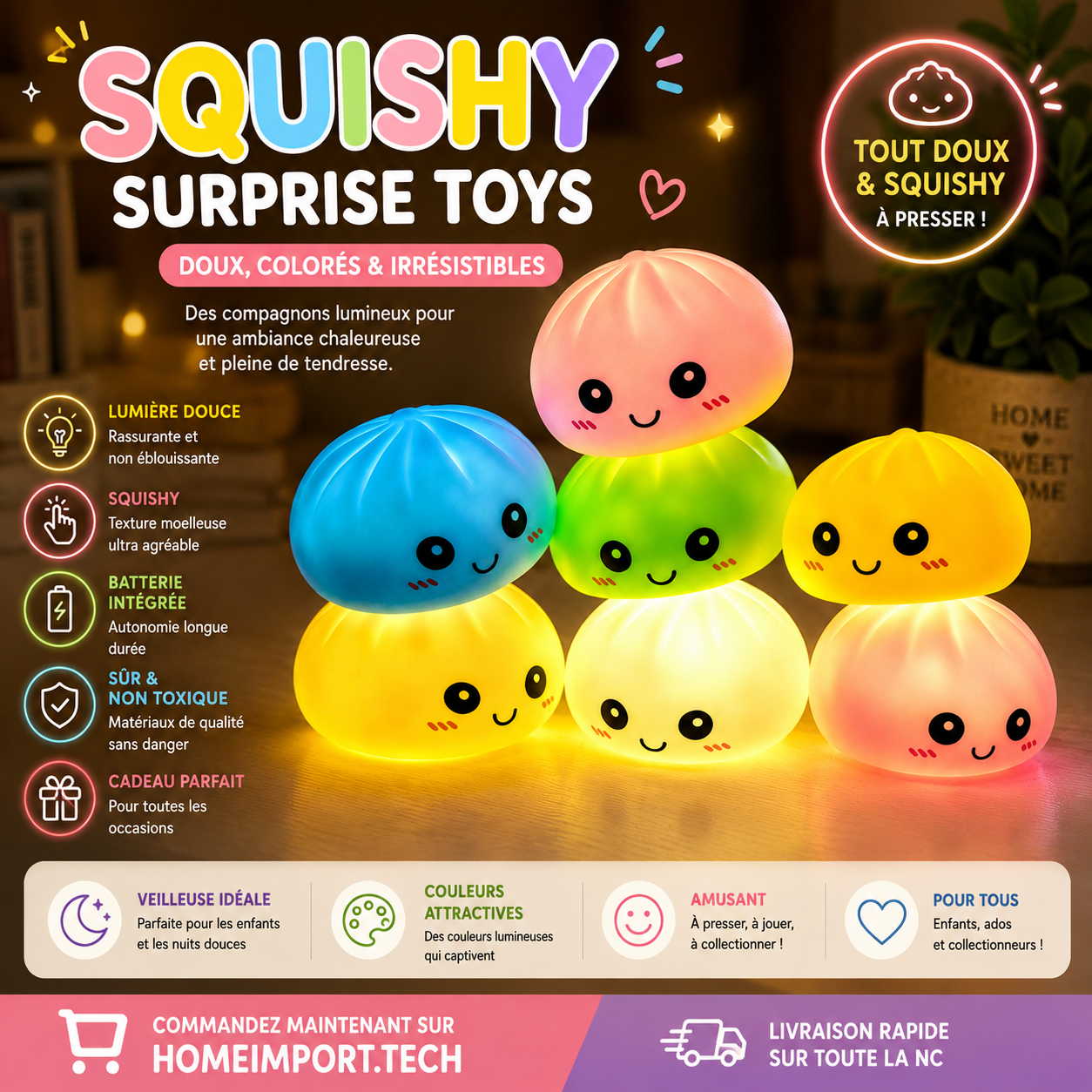 Jouet Squishy Led