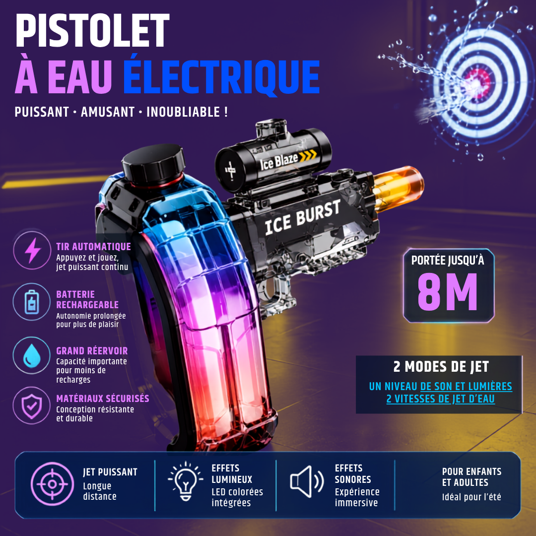 Pistolet à eau rechargeable